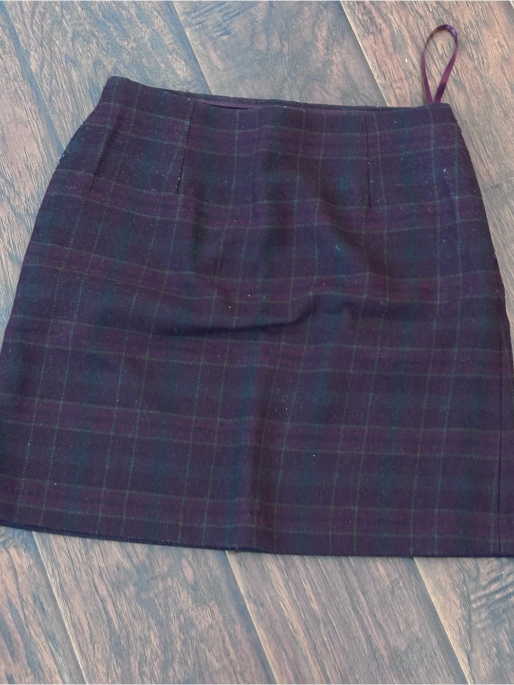 Uniqlo plaid wool skirt
